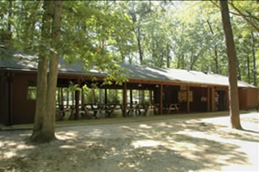 Reservable shelter building at Shark River Park