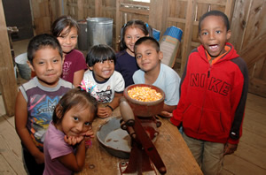 Youngsters touring Historic Longstreet Farm