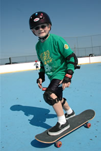 Safety gear on skater