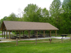 hill top picnic shelter at holmdel park