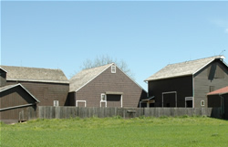 Barn complex at Historic Longstreet Farm today